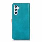For Samsung Galaxy A17 5G KHAZNEH Dual-color Cowhide Texture Flip Leather Phone Case(Blue) - 3