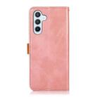 For Samsung Galaxy A17 5G KHAZNEH Dual-color Cowhide Texture Flip Leather Phone Case(Rose Gold) - 3