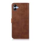 For Samsung Galaxy A07 5G KHAZNEH Dual-color Cowhide Texture Flip Leather Phone Case(Brown) - 3