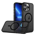 For iPhone 13 Pro Max Skin Feel Frosted MagSafe Magnetic Phone Case(Transparent Black) - 1