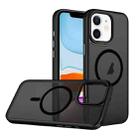 For iPhone 11 Skin Feel Frosted MagSafe Magnetic Phone Case(Transparent Black) - 1