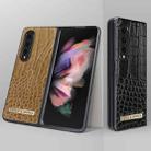 For Samsung Galaxy Z Fold4 VIETAO Crocodile Texture PU Leather Phone Case(Black) - 3