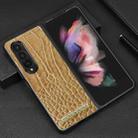 For Samsung Galaxy Z Fold3 5G VIETAO Crocodile Texture PU Leather Phone Case(Brown) - 2