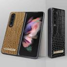 For Samsung Galaxy Z Fold3 5G VIETAO Crocodile Texture PU Leather Phone Case(Black) - 3