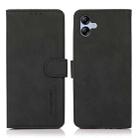 For Samsung Galaxy A07 5G KHAZNEH Matte Texture Leather Phone Case(Black) - 1