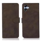 For Samsung Galaxy A07 5G KHAZNEH Matte Texture Leather Phone Case(Brown) - 1