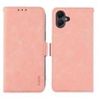 For Samsung Galaxy A06 4G ABEEL Frosted Magnetic RFID Leather Phone Case(Pink) - 1