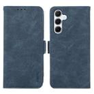 For Samsung Galaxy A56 5G ABEEL Frosted Magnetic RFID Leather Phone Case(Blue) - 1