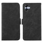For Samsung Galaxy A07 5G ABEEL Frosted Magnetic RFID Leather Phone Case(Black) - 1