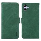 For Samsung Galaxy A07 5G ABEEL Frosted Magnetic RFID Leather Phone Case(Green) - 1