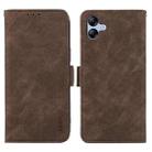 For Samsung Galaxy A07 5G ABEEL Frosted Magnetic RFID Leather Phone Case(Brown) - 1