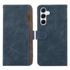 For Samsung Galaxy A56 5G ABEEL Color Block Magnetic RFID Leather Phone Case(Blue-Brown) - 1