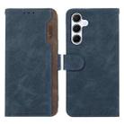 For Samsung Galaxy A17 5G ABEEL Color Block Magnetic RFID Leather Phone Case(Blue-Brown) - 1