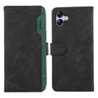 For Samsung Galaxy A07 5G ABEEL Color Block Magnetic RFID Leather Phone Case(Black-Green) - 1