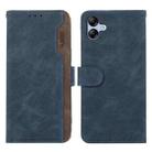 For Samsung Galaxy A07 5G ABEEL Color Block Magnetic RFID Leather Phone Case(Blue-Brown) - 1
