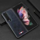 For Samsung Galaxy Z Fold3 5G VIETAO Plain Leather PU Phone Case(Blue) - 2