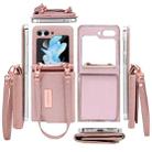 For Samsung Galaxy Z Flip5 VIETAO Portable Wallet Foldable PU Phone Case(Rose Gold) - 3