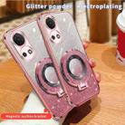For Honor Play 50 Plus Plated Gradient Glitter Round Holder TPU Phone Case(Silver) - 3