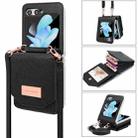 For Samsung Galaxy Z Flip5 VIETAO Portable Organ Style Wallet PU Phone Case(Black) - 1