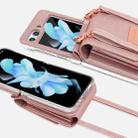 For Samsung Galaxy Z Flip5 VIETAO Portable Organ Style Wallet PU Phone Case(Rose Gold) - 3