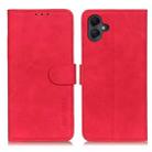 For Samsung Galaxy A06 4G KHAZNEH Retro Texture Horizontal Flip Leather Phone Case(Red) - 1