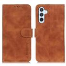 For Samsung Galaxy A17 5G KHAZNEH Retro Texture Horizontal Flip Leather Phone Case(Brown) - 1