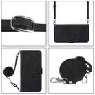 For BLU View Speed 5G Crossbody 3D Embossed Flip Leather Phone Case(Black) - 3