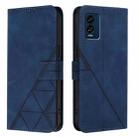 For BLU View Speed 5G Crossbody 3D Embossed Flip Leather Phone Case(Blue) - 2