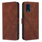 For BLU View Speed 5G Crossbody 3D Embossed Flip Leather Phone Case(Brown) - 2