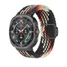 For Samsung Galaxy Watch Ultra 47mm Nylon Loop Magnetic Buckle Watch Band(Black Rainbow) - 1