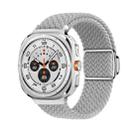 For Samsung Galaxy Watch Ultra 47mm Nylon Loop Magnetic Buckle Watch Band(Light Grey) - 1