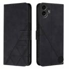 For Nothing CMF Phone 1 Crossbody 3D Embossed Flip Leather Phone Case(Black) - 2