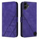 For Nothing CMF Phone 1 Crossbody 3D Embossed Flip Leather Phone Case(Purple) - 2