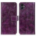 For Samsung Galaxy A06 4G Retro Crazy Horse Texture Leather Phone Case(Purple) - 1