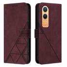 For OnePlus Nord CE4 Lite  Crossbody 3D Embossed Flip Leather Phone Case(Wine Red) - 2