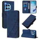 For OnePlus 12 5G Global Crossbody 3D Embossed Flip Leather Phone Case(Blue) - 1