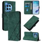 For OnePlus 12 5G Global Crossbody 3D Embossed Flip Leather Phone Case(Green) - 1