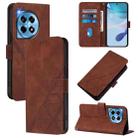 For OnePlus 12 5G Global Crossbody 3D Embossed Flip Leather Phone Case(Brown) - 1