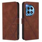 For OnePlus 12 5G Global Crossbody 3D Embossed Flip Leather Phone Case(Brown) - 2