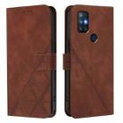 For OnePlus Nord N10 5G Crossbody 3D Embossed Flip Leather Phone Case(Brown) - 2