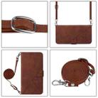 For OnePlus Nord N10 5G Crossbody 3D Embossed Flip Leather Phone Case(Brown) - 3