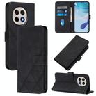 For OnePlus Ace 5 Pro / Ace 5 / 13R Crossbody 3D Embossed Flip Leather Phone Case(Black) - 1