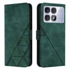 For Redmi K70 Ultra 5G Global Crossbody 3D Embossed Flip Leather Phone Case(Green) - 2