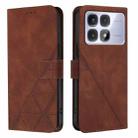 For Redmi K70 Ultra 5G Global Crossbody 3D Embossed Flip Leather Phone Case(Brown) - 2