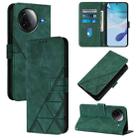 For Redmi K80 / K80 Pro Crossbody 3D Embossed Flip Leather Phone Case(Green) - 1