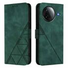 For Redmi K80 / K80 Pro Crossbody 3D Embossed Flip Leather Phone Case(Green) - 2