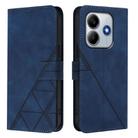 For Redmi Note 14 4G 163.25mm Crossbody 3D Embossed Flip Leather Phone Case(Blue) - 2