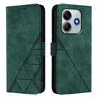 For Redmi Note 14 4G 163.25mm Crossbody 3D Embossed Flip Leather Phone Case(Green) - 2