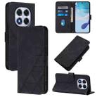 For Redmi Note 14 Pro 4G Crossbody 3D Embossed Flip Leather Phone Case(Black) - 1