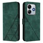For Redmi Note 14 5G Global Crossbody 3D Embossed Flip Leather Phone Case(Green) - 2